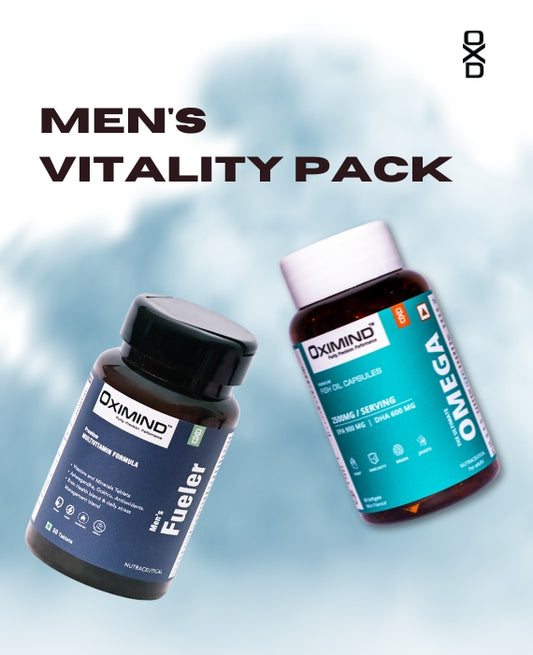 Oximind Men's Vitality Pack – Ultimate Omega + Men's Fueler for Peak Performance(1 month supply)