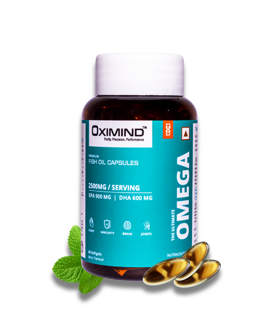 Oximind Ultimate Omega-3 Triple Strength – Pure DHA & EPA for Brain, Heart & Joint Health 60 capsules.